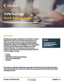 TCPA Text Law Quick Answer Guide