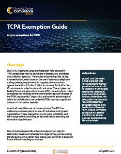 TCPA Exemption Quick Guide