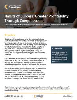 Habits of Success: Greater Profitability Through Compliance