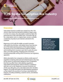 TCPA for the Subscription Box Industry