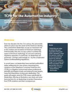 TCPA for Automotive